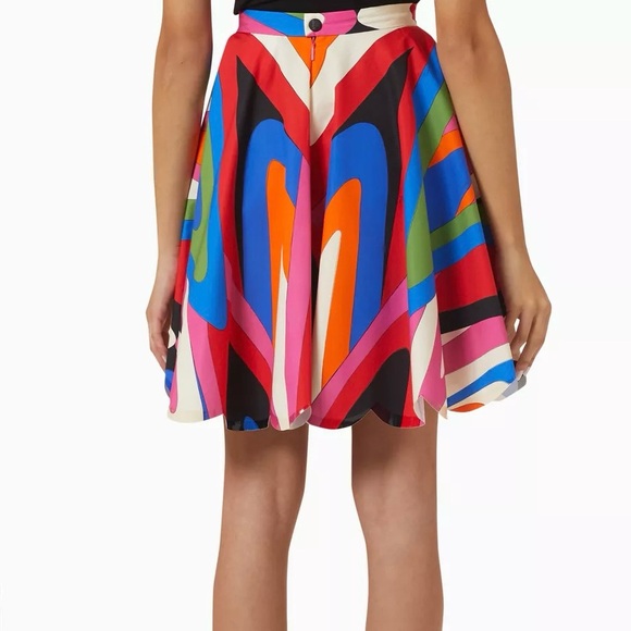 Pucci Printed Geometric Swirl Skirt - Picture 2 of 14